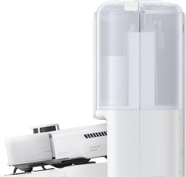 eufy Robotstofzuiger Omni E25, HydroJet dweilsysteem, 20.000 Pa zuigkracht, DuoSpiral borstels die ontklitten, CornerRover arm voor het schoonmaken van hoeken, alles-in-één station, voor gezinnen met huisdieren en kinderen.