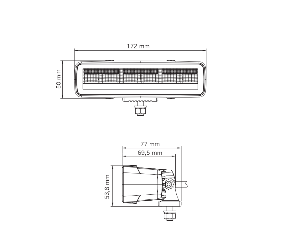 Strands Siberia MO Achterlicht - Zwart 25W
