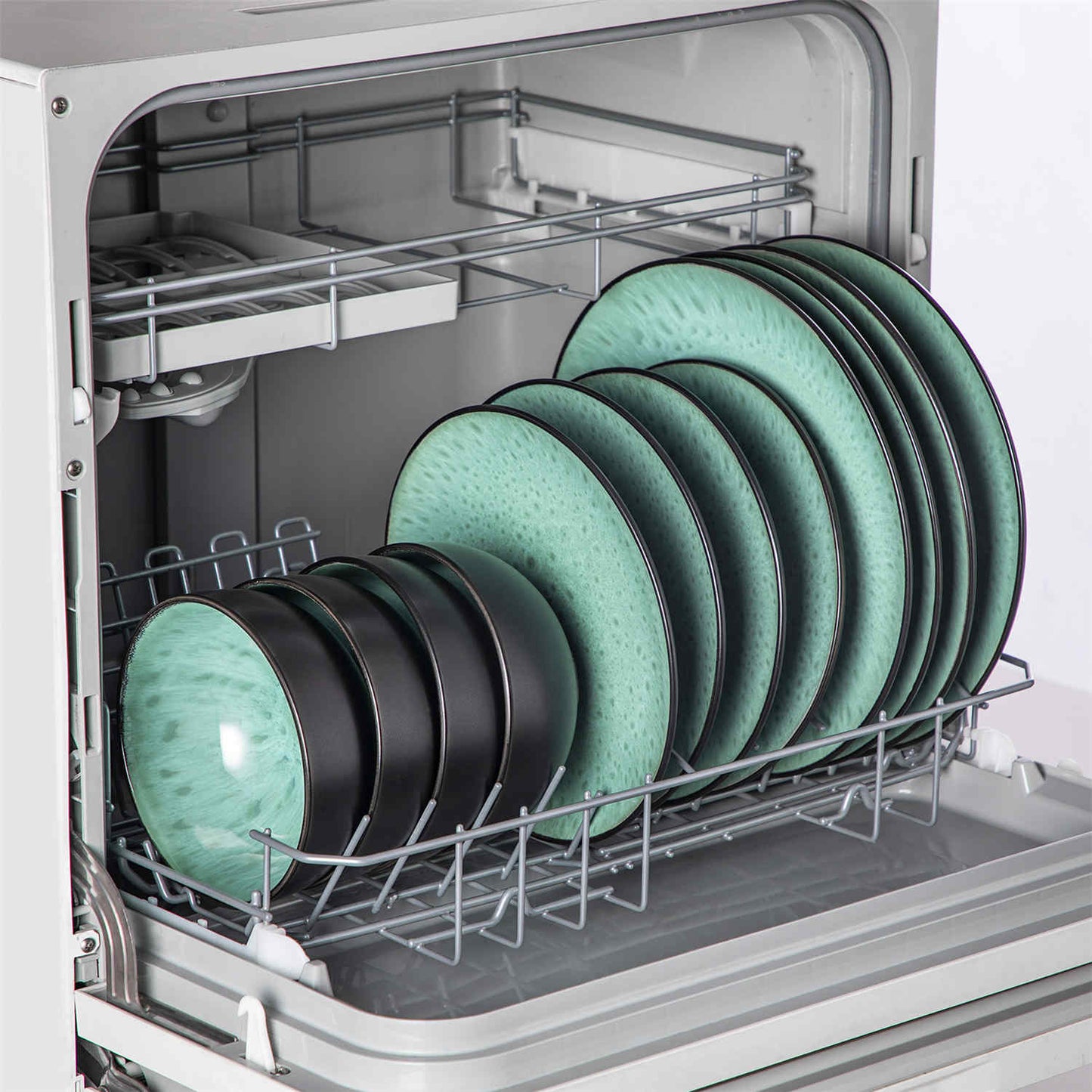 Vancasso Bubble 12-delige Serviesset – Groen – 26,9 cm / 22 cm / 15,3 cm – Servies voor 4 Personen