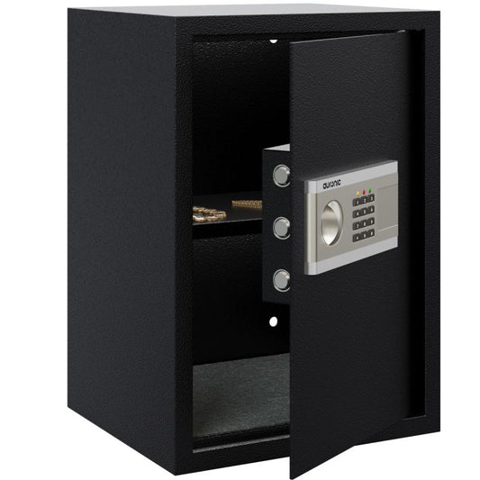 Auronic Elektronische Kluis Extra Groot - 54L - Staal - Zwart