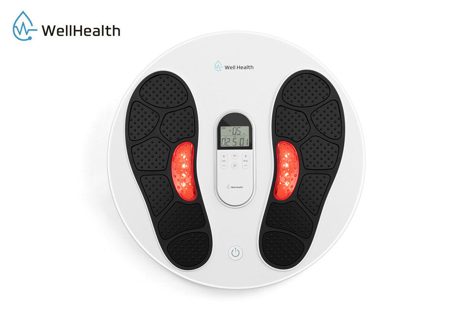 Wellhealth Elektrische Spierstimulator – Verlicht Spanning & Stimuleert Bloedcirculatie – 39,5 x 39,5 x 9 cm – Zwart