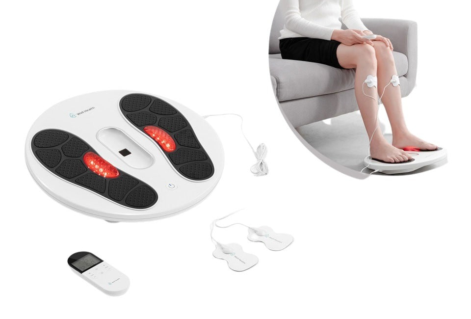 Wellhealth Elektrische Spierstimulator – Verlicht Spanning & Stimuleert Bloedcirculatie – 39,5 x 39,5 x 9 cm – Zwart