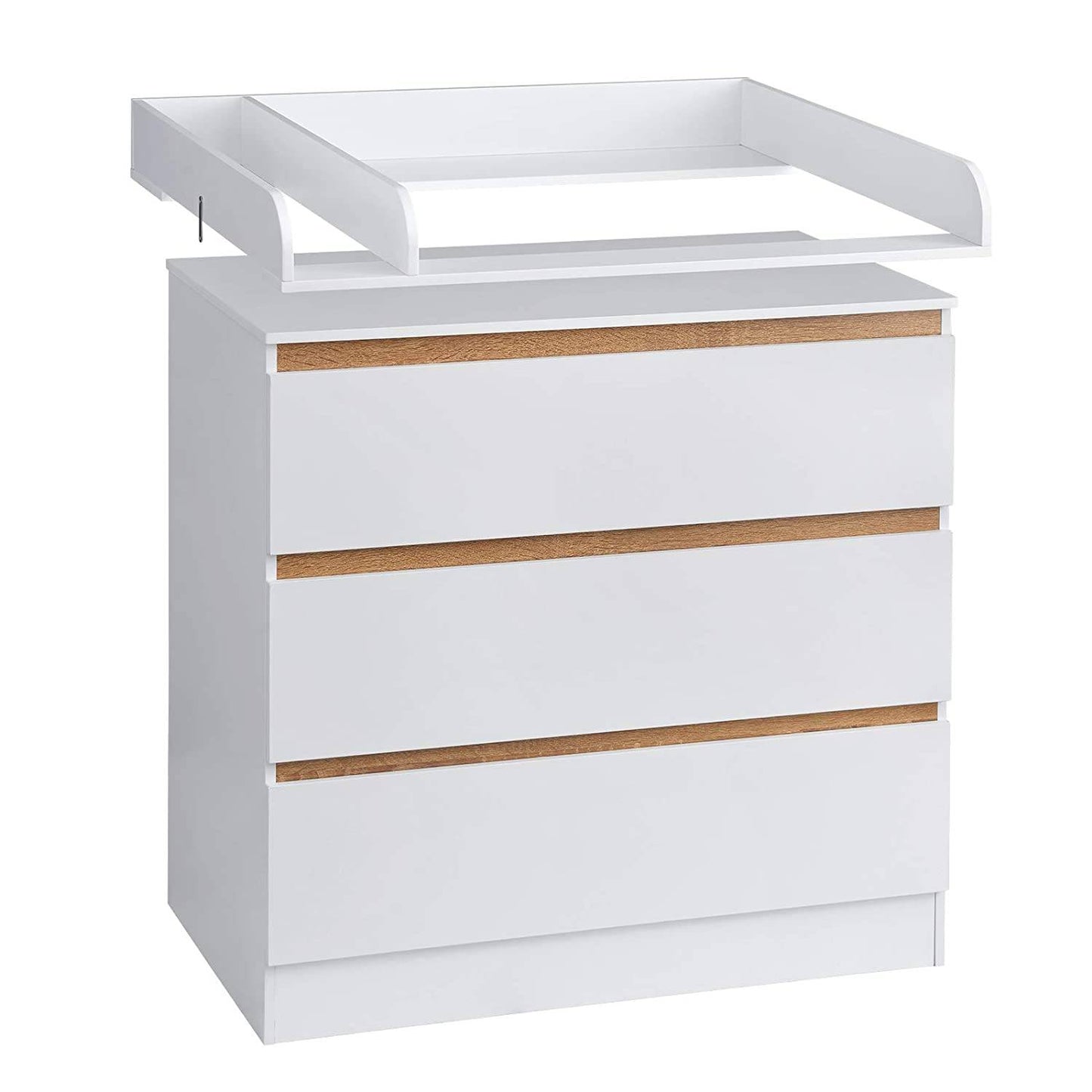 Woltu Aankleedopzetstuk voor Commode – Wit – MDF – 80 x 74,5 x 8,5 cm