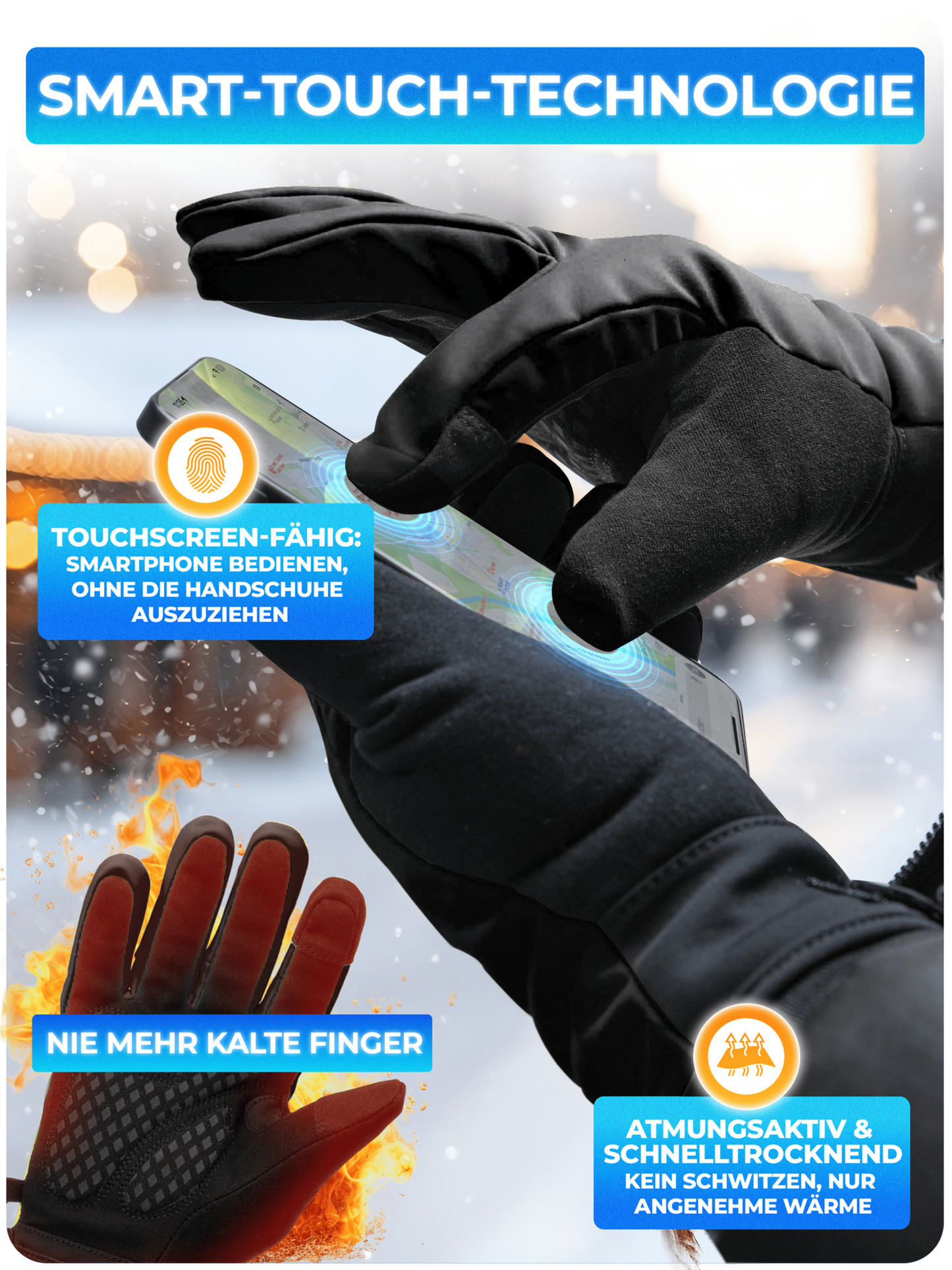 Mivelo Winterhandschoenen – Zwart – Maat XXL – Met 3M™ Thinsulate™ & Thermo-Fleece