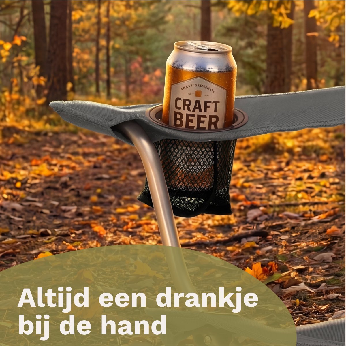 TRVLMORE Campingstoel - Opvouwbaar - 120KG Draagvermogen - Incl. Draagtas - Klapstoel - Visstoel - Kampeerstoel - Vouwstoel - Grijs