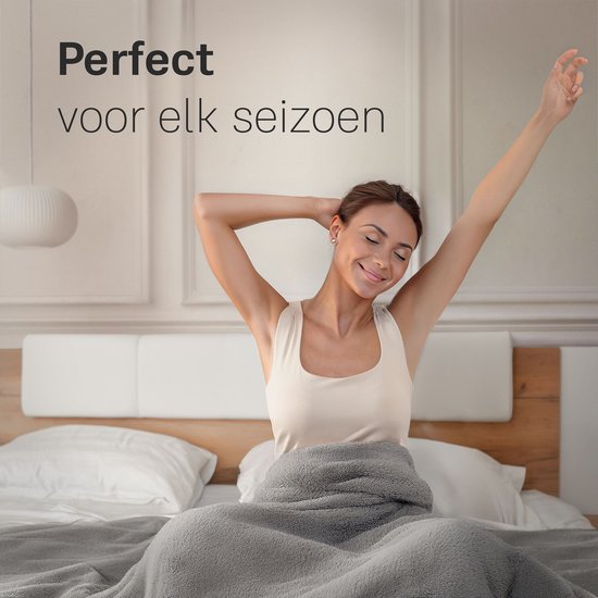 CozySense® Verzwaringsdeken Hoes 140x200 - Dubbelzijdig Materiaal - Voor Elk Seizoen - 360° Rits Technologie - Hypoallergeen & OEKO-TEX® - Grijs