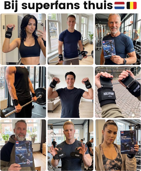 ProTrue® Lifting Hooks Lifting Straps - Deadlift Straps - Power Grips - Wrist Wraps voor Fitness, Bodybuilding, Crossfit, Calisthenics, Turnen & Krachttraining
