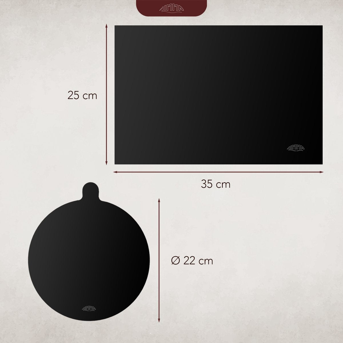 Nimma® Inductie Beschermer - Set van 5 - Inductiemat Rond en Vierkant - Tot 240 graden - Ø22cm - Siliconen