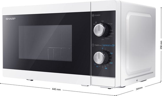 Sharp YC-MG01E-W magnetron en grill - 800W - 20 liter - wit