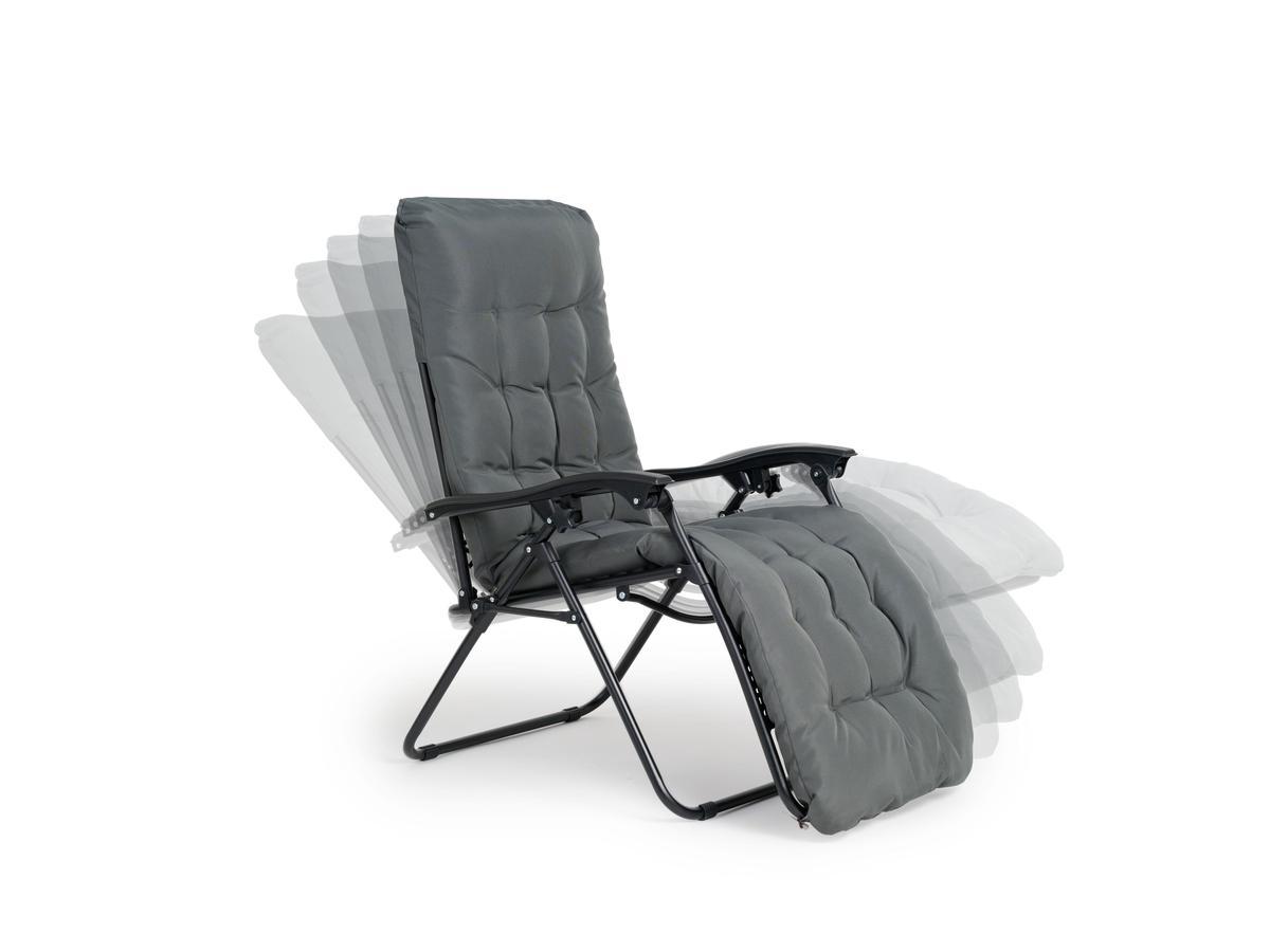 Lifa Garden Premium Ligstoel - Met Kussen - Antraciet - 2 Stuks