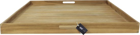AXI Bayu Teak Dienblad – 80 x 80 x5 cm – Vierkant Dienblad – Teakhout – Voor Glazen en Tafelaankleding – Voor Binnen en Buiten