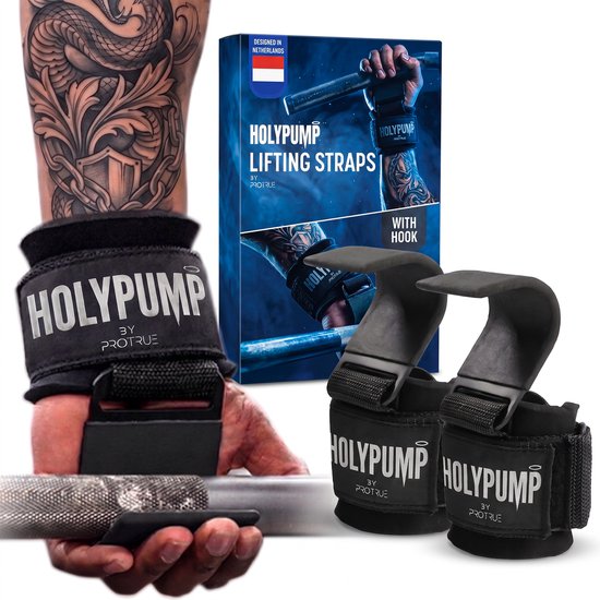 ProTrue® Lifting Hooks Lifting Straps - Deadlift Straps - Power Grips - Wrist Wraps voor Fitness, Bodybuilding, Crossfit, Calisthenics, Turnen & Krachttraining