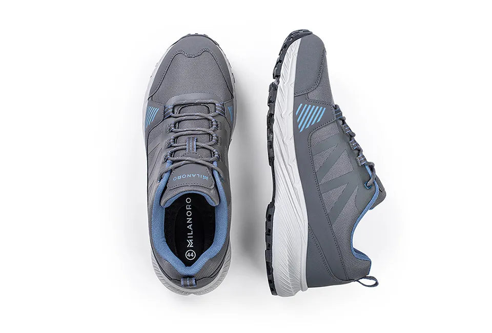 Milanoro Wandelschoenen Maat 42 - Softshell - Gripzool - Grijs/Blauw