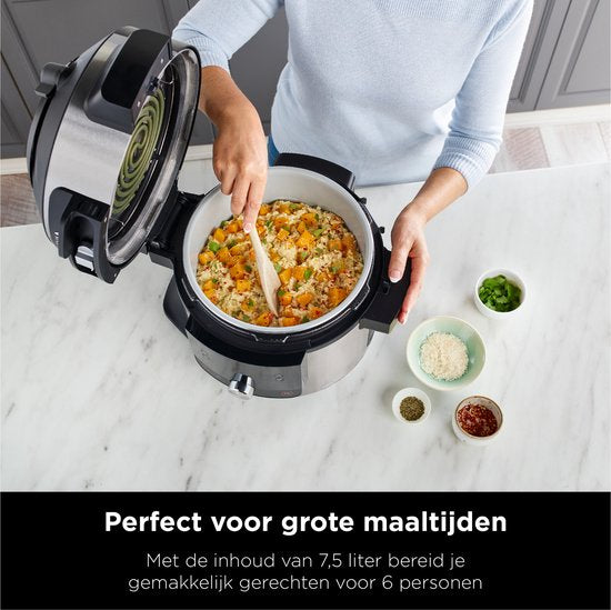 Ninja Foodi OL650EU Multicooker - 12 Kookfuncties - 7,5 Liter - Inclusief Airfryer, Pressure Cooking, Stomen, Grillen