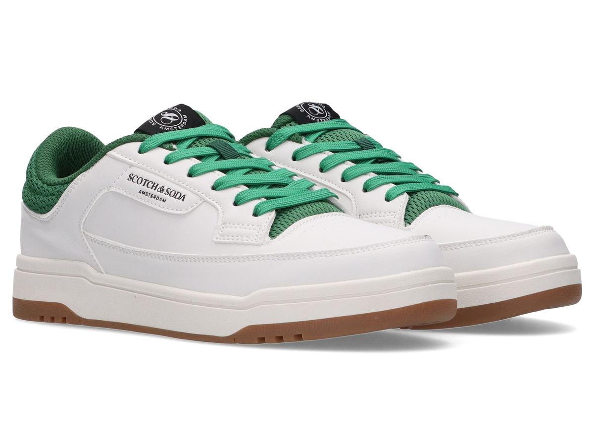 Scotch & Soda Crout Sneaker - White-Green - maat 44