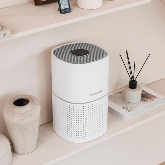 Bloomfold Luchtreiniger - HEPA 13 filter + koolstoffilter - CADR: 240m3/h. - Wifi modus & App - Luchtkwaliteit indicator - 3 standen + slaapstand