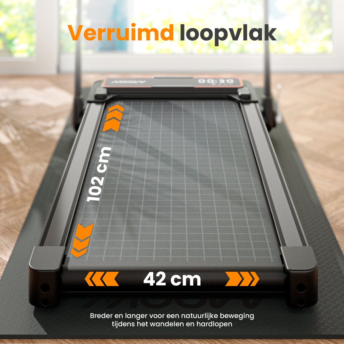 Moovv - SmartStep Pro Loopband V3 - Inklapbaar - 12 km/u Max Snelheid - LED Display