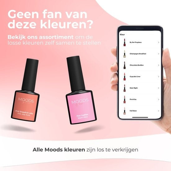 Moods Gellac 6-delige Set - Gellak - 8ML - Gel Nagellak - The Nude Edition - Gellac - Nagels - Gellak Starterspakket - Nude Kleuren