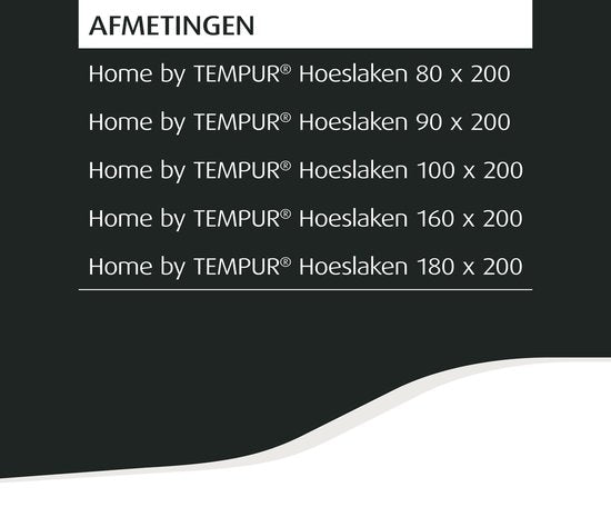 Home by TEMPUR - Topper Hoeslaken - 180 x 200 x 9 cm - Wit & Bamboevezels - Zijdezacht & Strijkvrij - Drogerbestendig en natuurlijke temperatuurregulatie