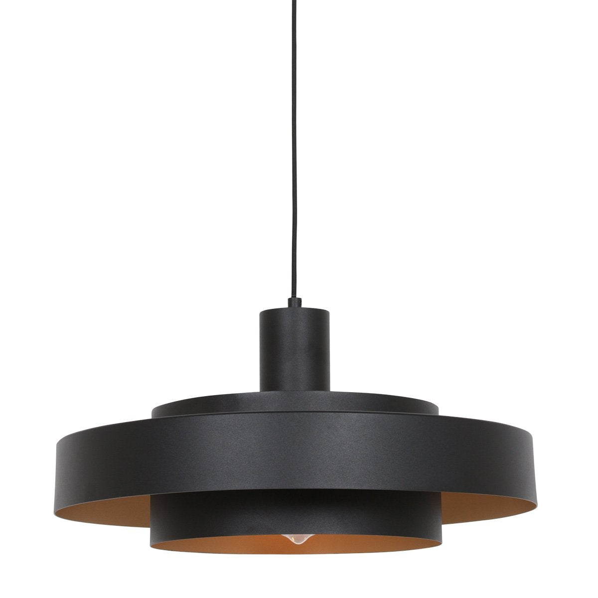 Anne Lighting Hanglamp Flinter – Ø50 cm – Metaal – E27 – Zwart