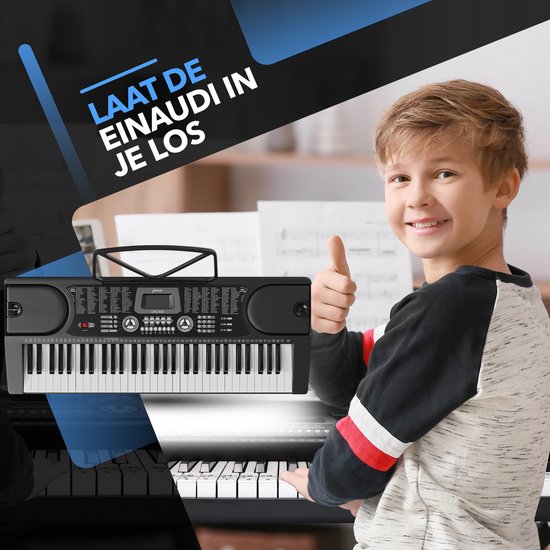 Finesse Keyboard Piano - Statief & Accessoires - 61 Keys - Digitale Piano - Elektrische Piano - Kind