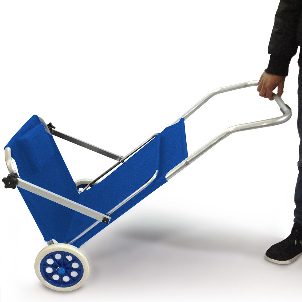 Casaria Ligstoel Kreta Aluminium op Wielen UV-bestendig Blauw