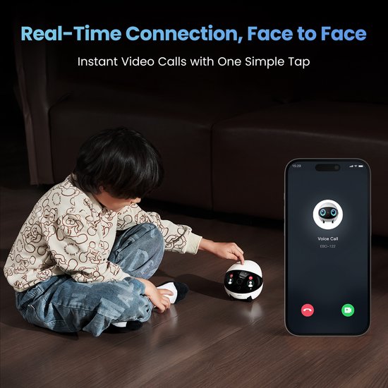 Enabot Air 2 Plus - Intelligente Begeleidingsrobot - 3K HD Camera - Dubbele Communicatie - Wit
