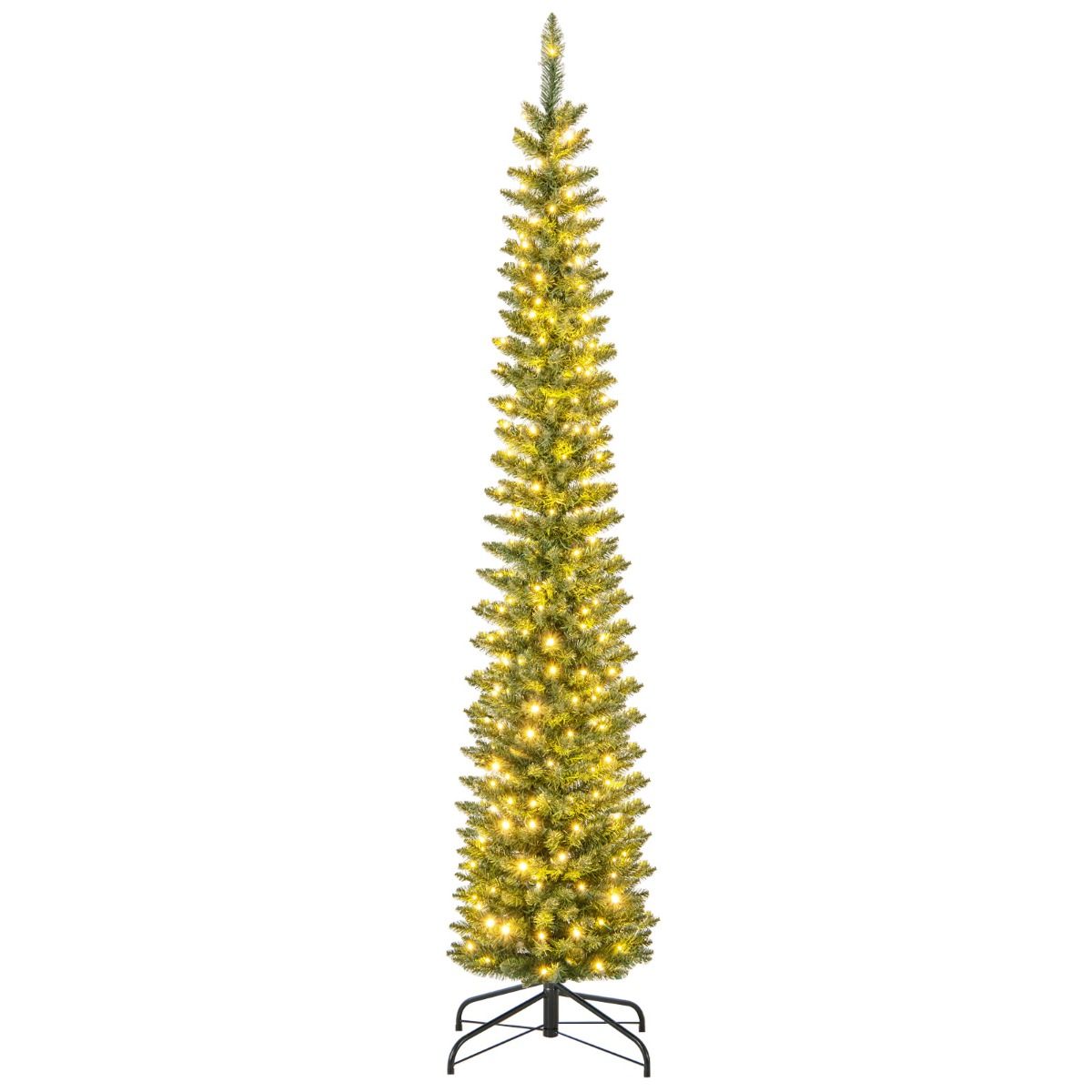 Coast Kunstkerstboom Met 499 Takken - 200 Warmwitte LED-Lampjes - 210 cm Hoog - Groen