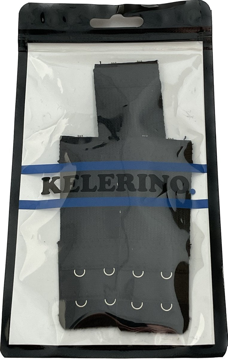 BH Verlengstuk 2 Haakjes 3-Pack Elastisch Zwart 3,3 × 8 cm