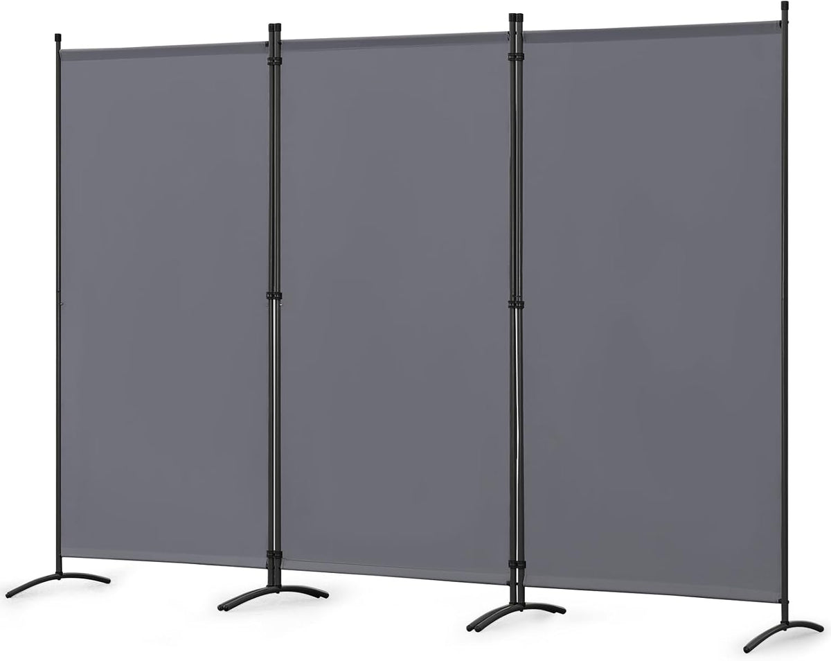 Angel Living Paravent 3 Panelen – 243 x 180 cm – Grijs
