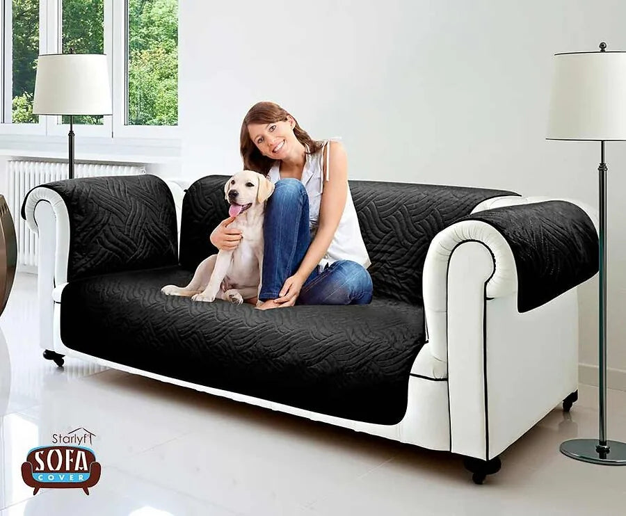 Starlyf Sofa Cover 3-Zits - Omkeerbaar - Bruin/Beige - 190x290 cm
