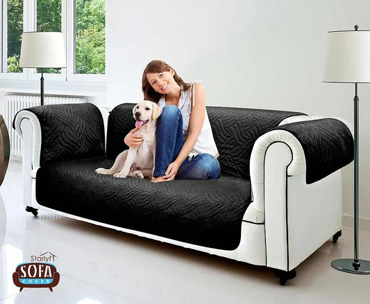 Starlyf Sofa Cover 3-Zits - Omkeerbaar - Bruin/Beige - 190x290 cm