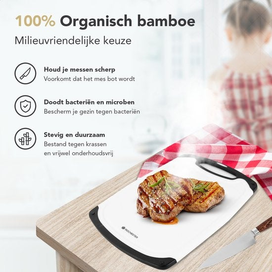 Rochester Kunststof snijplanken set – 3-Delig – Anti-Slip Handvaten – Luxe design – Vaatwas Bestendig – Duurzaam
