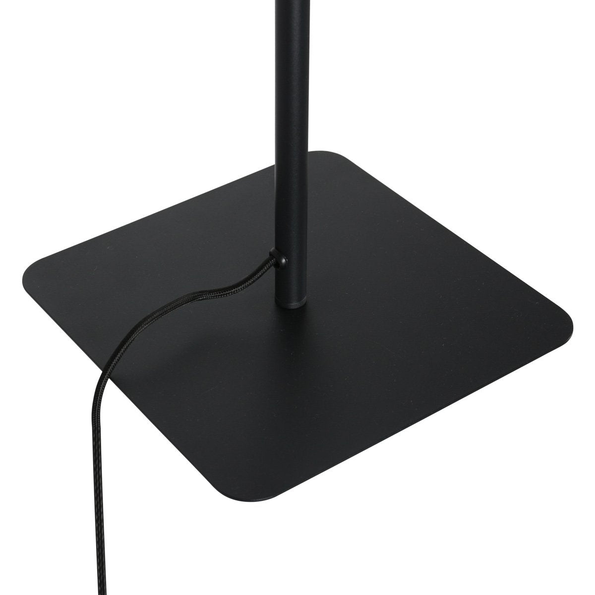 Vloerlamp Volari 4711ZW zwarte design 2-lichts leeslamp van Steinhauer met dim to warm LED, hoogte 157 cm, voet 21 x 21 cm, draaibaar en kantelbaar, ideaal voor binnen gebruik