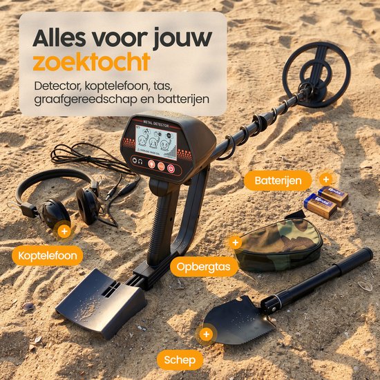 Infinity Goods Metaaldetector Pro - Volwassenen & Kinderen - Complete Set - Waterdichte Zoekspoel - Verstelbaar - Professioneel