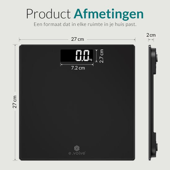 Digitale Weegschaal voor Lichaamsgewicht – e.volve – Precisie & Fitness Tracking