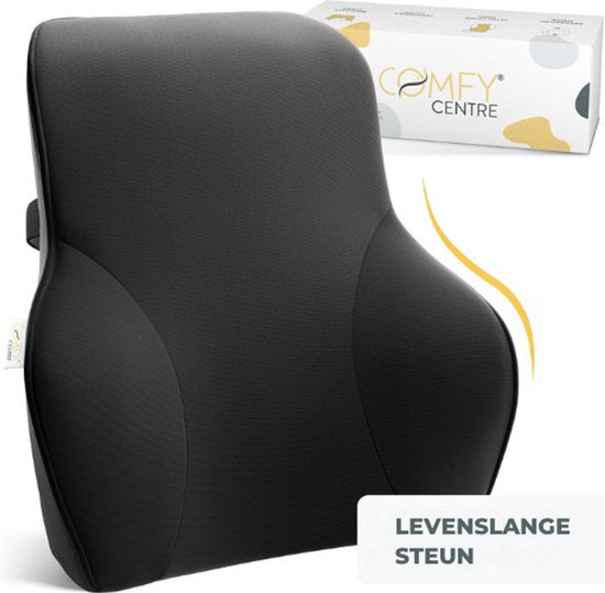 COMFYCENTRE® Ergonomische Rugsteun XL Auto & Bureaustoel - Rugkussen Onderrug en Schouders - Lendensteun Auto - Rugsteunen - Traagschuim - Beter zitten