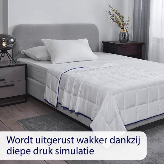 Kalm Tweepersoons Verzwaringsdeken 13 KG - 200 x 220 CM - 7-laags design - Verzwaarde Deken - Weighted Blanket - Zware Deken