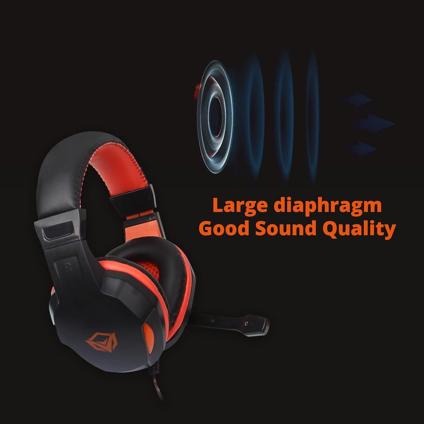Wired Over Ear Gaming Headset with 3D Surround Sound Technology