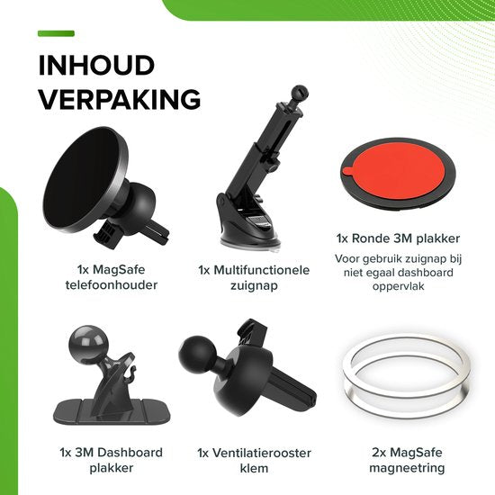 iSetchi Telefoonhouder - Auto - Sterke Zuignap - 3-in-1 - Dashboard