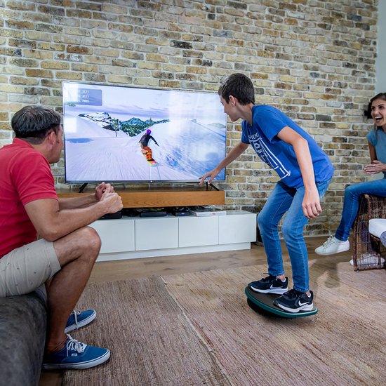 GoBalance Sport - Balance Board - Elektrisch Balansbord - Balanstrainer voor Evenwichtstraining - Wiebelkussen Inclusief Spellen - Balanskussen - Inclusief App