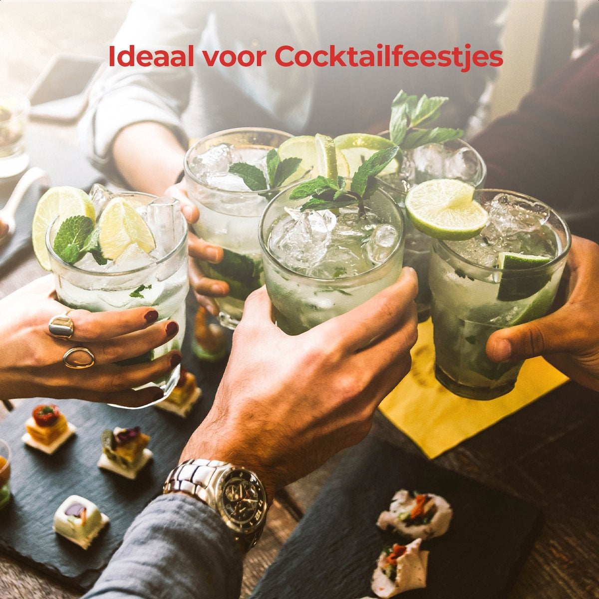 KitchenBrothers Cocktail Set met Cocktailshaker - 13 Delig - Complete Set - Cadeauverpakking - RVS