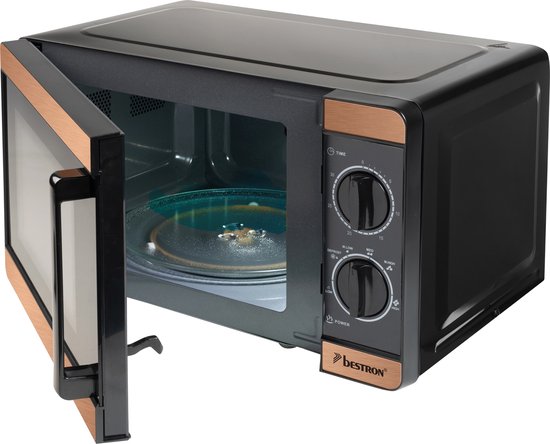 Bestron Vrijstaande magnetron - AMN100CO - 20L - 6 Programma's - 700 - 1150W - Koper - 5 jaar garantie
