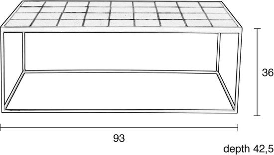 Zuiver Glazed Salontafel 93x42,5 cm Groen