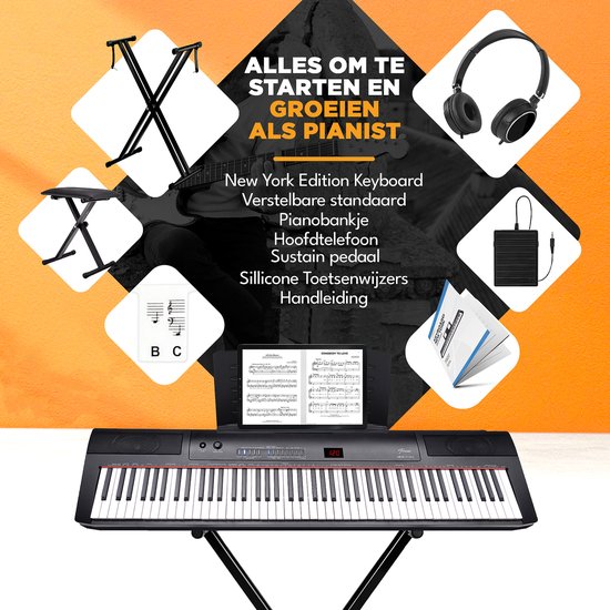 Finesse Digitale Piano - 88 Gewogen Toetsen - Keyboard Piano - Elektrische Piano