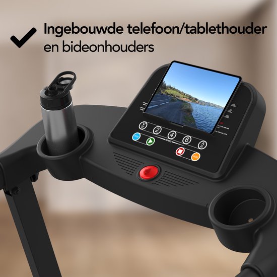 Infinity Goods Loopband - Inklapbaar - Wandelband - 12 Programma’s - Incl. Tablethouder - Hellingsfunctie - t/m 12 km/u