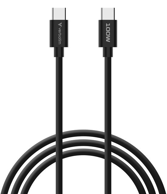 Verbatim Mini Gan-Oplader 100W 2Xusb-C 1Xusb-A Qc Voor Apple Macbook Iphone