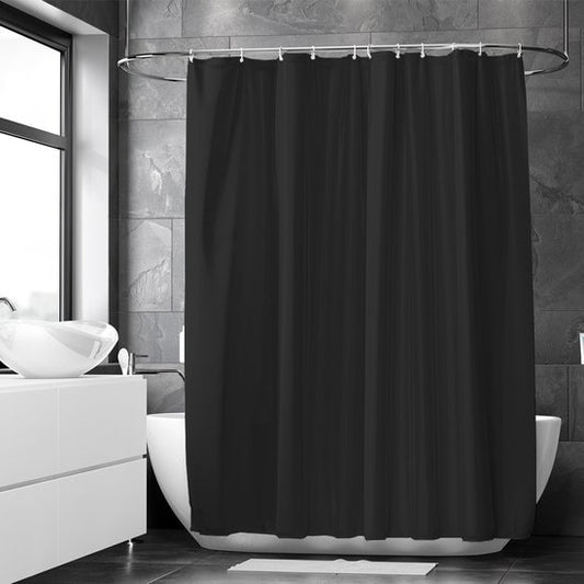 Loti Living Douchegordijn Anti Schimmel – Zwart - Inclusief ringen – Waterdicht - Polyester - Douchegordijn 180x200 cm