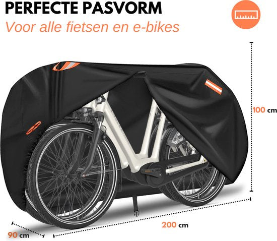 Vertrex Universele Fietshoes - Ultra Sterk & Waterdicht Oxford - Geschikt voor 1 tot 2 Fietsen - Inclusief Opbergtas