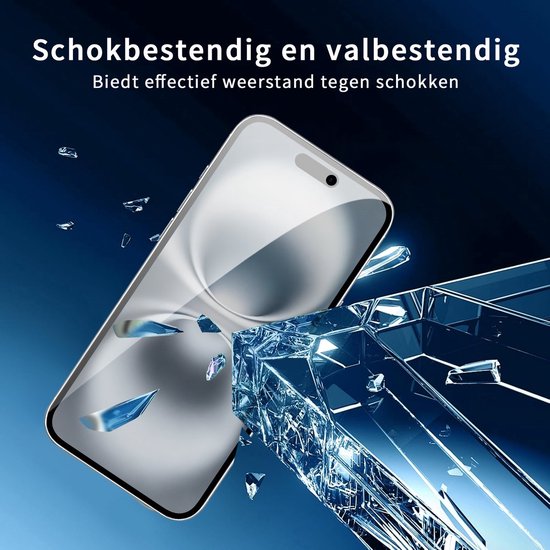 Podec 2x Privacy Screenprotector voor iPhone 16 Pro / 17 Pro - Gehard Beschermglas - Transparant en Krasbestendig - Tempered Glass Screen Cover